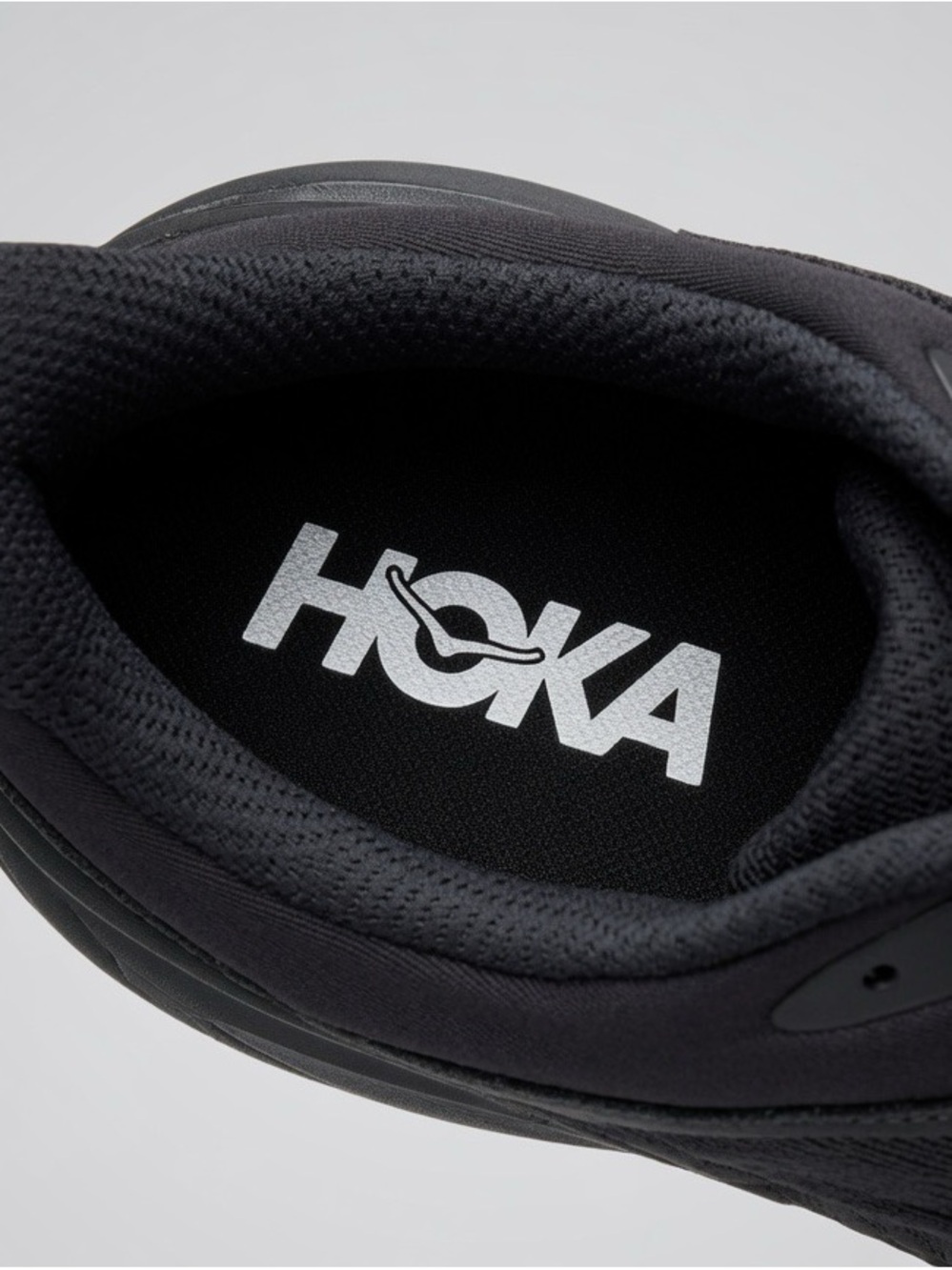 Hoka Men's All-Black Cushioned Running Shoes - Picture 4 of 7